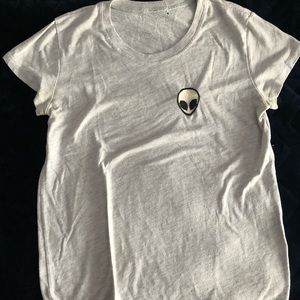 Brandy Melville Alien, grey scoop neck!